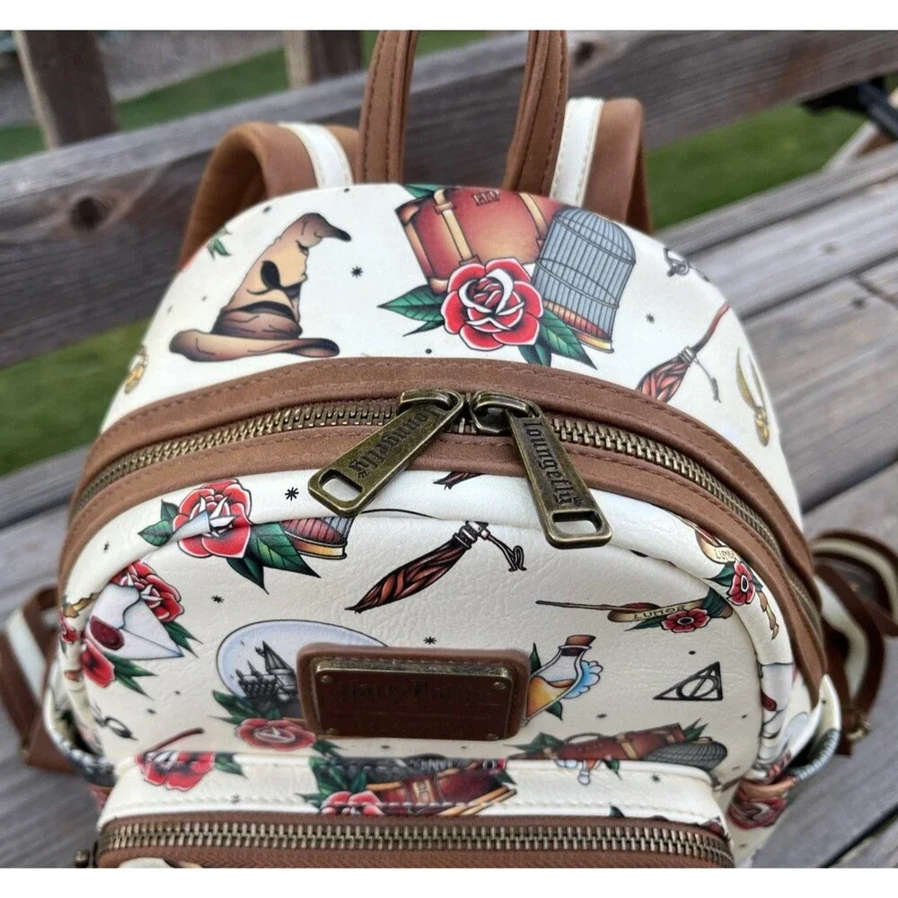 Loungefly Harry Potter Tattoo Art Mini Backpack Bag